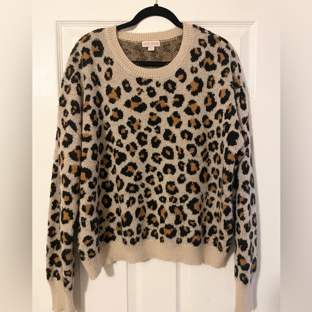 Knox Rose Leopard Print Women's Sweater